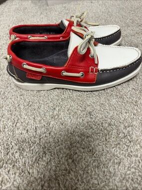 Polo Red White and Blue Boat Shoes